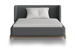 Кровать Basic спальное место 120*200 см (светло-серый, твид)