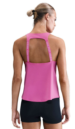 Женский топ теннисный Nike Dri-Fit Pro Tank - playful pink/white