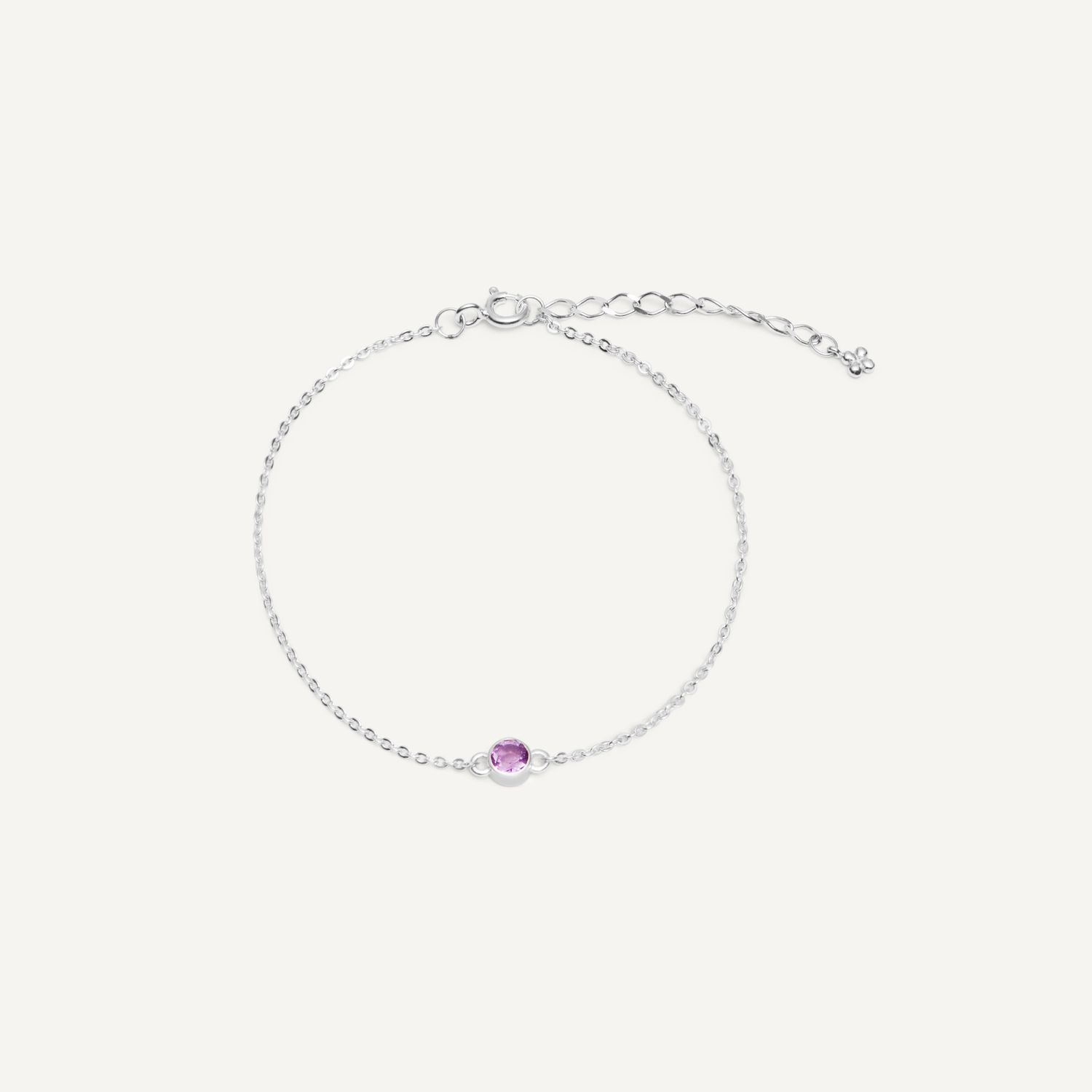 Браслет Silver Birthstone Bracelet – April