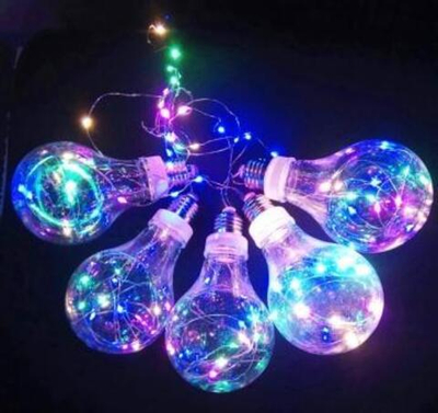 Гирлянда "Лампочки L", 5 ламп, LED, colour