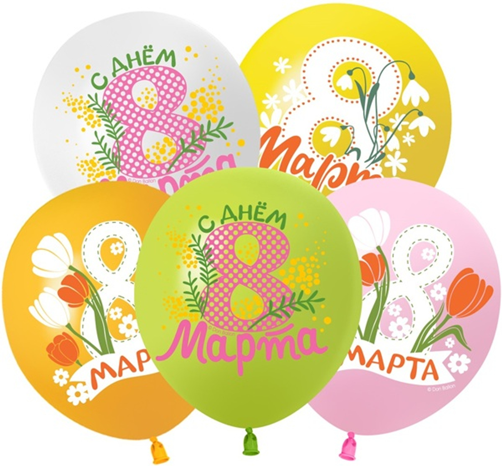 Облако из шаров 8 марта 15 шаров с гелием