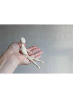 Бумажная выкройка тела куклы из текстиля. Модель Элла 13 см