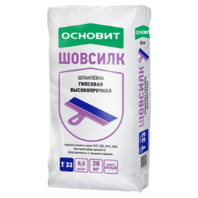 Шпатлевка гипсовая Основит Шовсилк Т-33 белый 20 кг