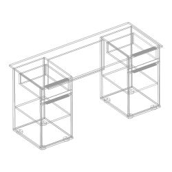 Стол письменный 2-х тумбовый МС "Лео"