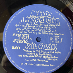 Винтажная виниловая пластинка LP Phil Collins Hello, I Must Be Going (Japan 1982) (Obi) The West Side