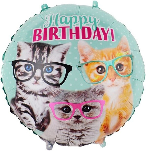 Шар фольга круг 18"46 Милые котята