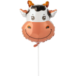 Шар Фольгированный Голова Коровы (Белый)