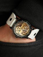 Часы скелетоны механические Power Black White YOURTIME