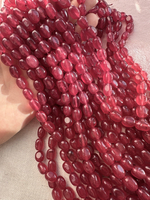 Нить бусин из тонированного кварца 7-8мм (галтовка)