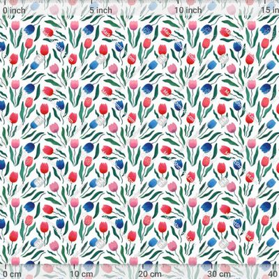 Красные, синие, розовые тюльпаны by Art_and_patterns 600 DPI