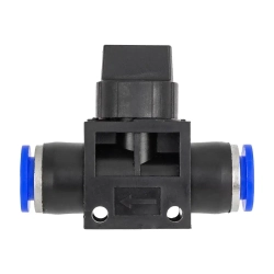 Фитинг для пластиковых трубок с краном 8x8мм RockForce##Rock FORCE RF-SHVFF08-08