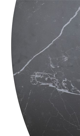 Стол TERNI 120 MATT BLACK MARBLE SOLID CERAMIC Черный мрамор матовый, керамика /Черн.каркас
