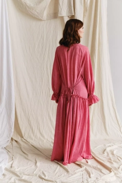 Туника макси малиновая