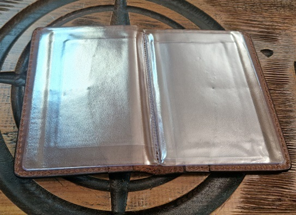 Обложка PRIVAL для автодокументов  из натуральной кожи (цвет коричневый)