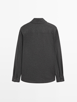 Massimo Dutti Куртка-рубашка с карманами, серый