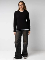 Лонгслив двойной базовый