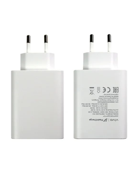 Зарядное устройство для IQOO / Vivo FlashCharge (V8073L0A0) 80W EU с кабелем USB - Type-C 5A