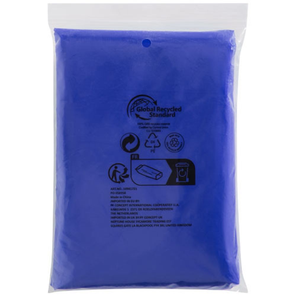 Одноразовый дождевик Mayan с чехлом для хранения из материалов, переработанных по стандарту GRS