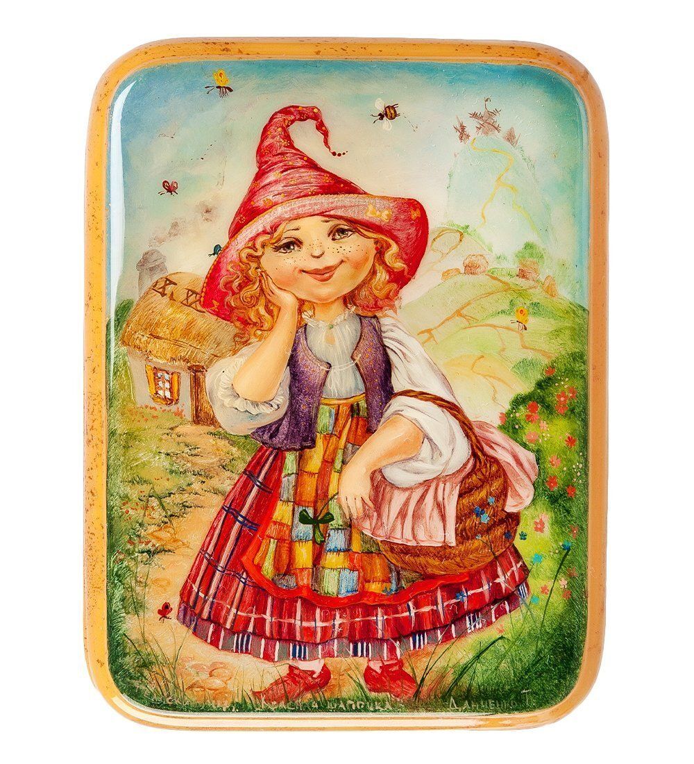 Народные промыслы ШК-65/14 Шкатулка «Красная шапочка» исп. Данченко