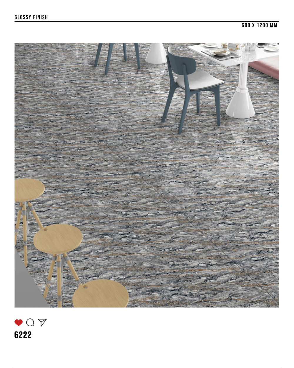 Керамогранит glossy №3 60х120, 6222