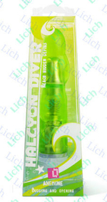 Зеленый вибромассажер Anemone, 17 см