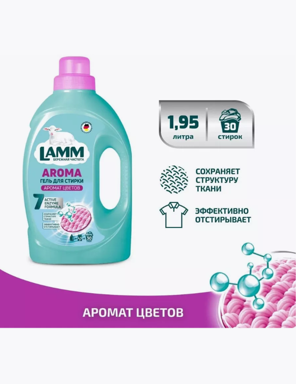 LAMM Средство д/стирки жидкое 1,950мл. Aroma 0927
