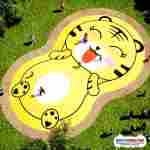 Надувная подушка на платформе «Весёлый тигрёнок» 21,3×14,5×1,35 м