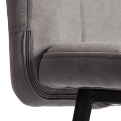 Полубарный стул  Medeo/Медео велюр, серый, 29, 42х56х102 см