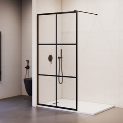 Душевая перегородка RGW WA-11B (Рисунок - черный принт (по периметру профиль), 1000)