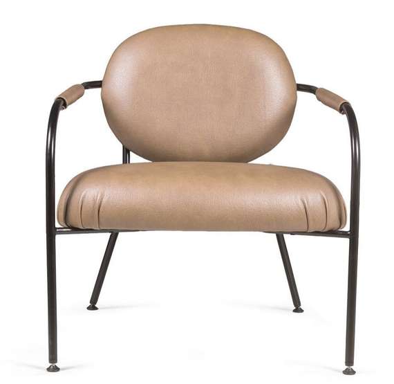 Лаунж-кресло Ego, бежевая экокожа