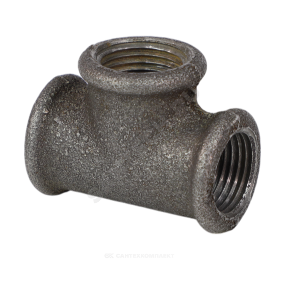 Тройник прямой чугун Ду 40 (1 1/2") ВР/ВР Fittex