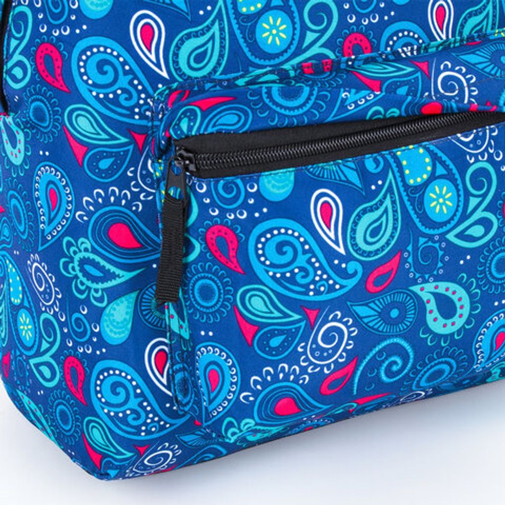 Рюкзак BRAUBERG, универсальный, сити-формат, Восточный узор холодный, 20 литров, 41х32х14 см, 228865