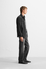 Джинсы straight fit с разрезами