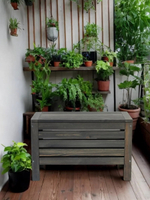 Сундук скамья деревянный для хранения вещей Эпларо для мангала и для сада, графит