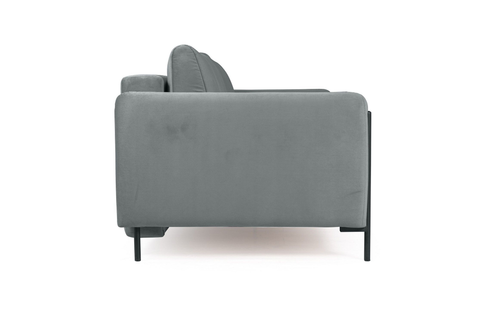 Barcelona диван-кровать трехместный прямой, велюр серый