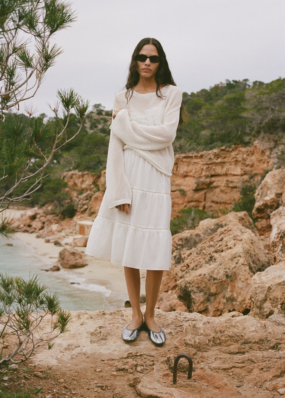 Металлизированные балетки