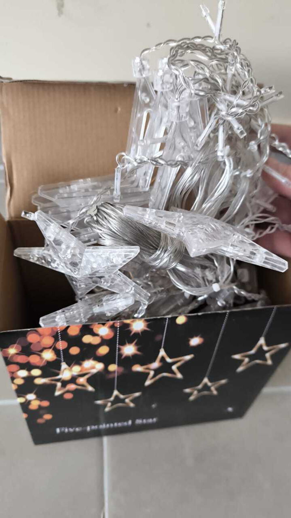 Гирлянда новогодняя "Шторы/звезды" светодиодная 220в ip20