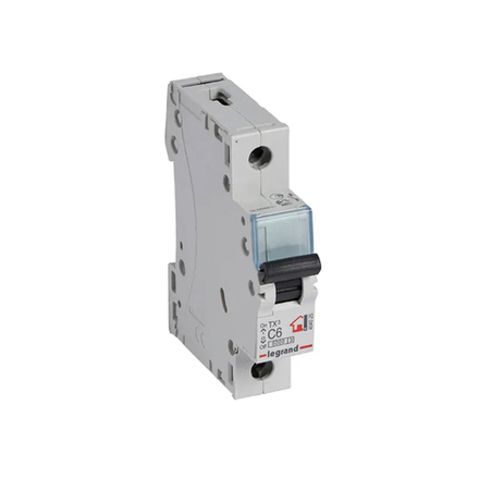 Автоматический выключатель Legrand 404025 1П C 6A TX3 6000 6kA