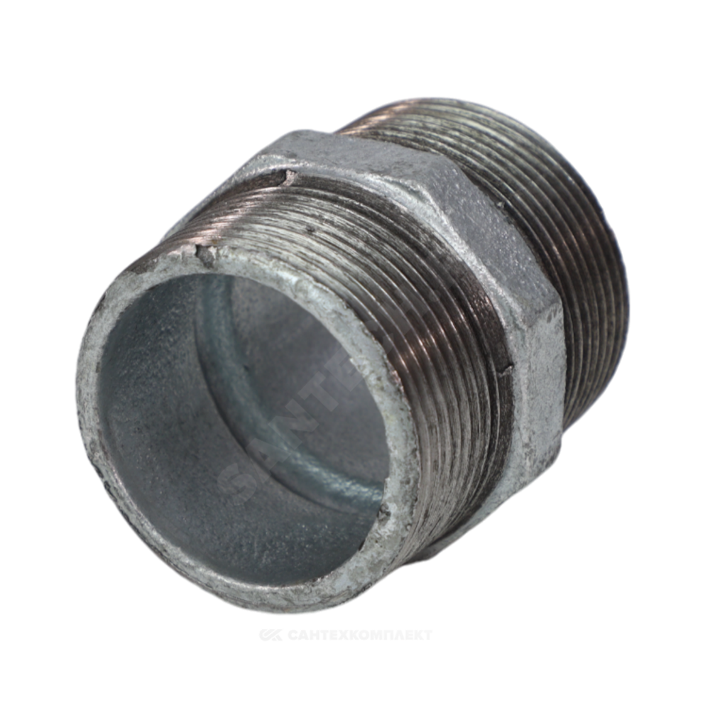 Ниппель прямой чугун оц Ду 25 (1") НР Fittex PLUS