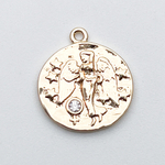 Подвеска Знак Зодиака Дева, цвет золото, фианит, размер 16*14 мм, цена за 1 шт