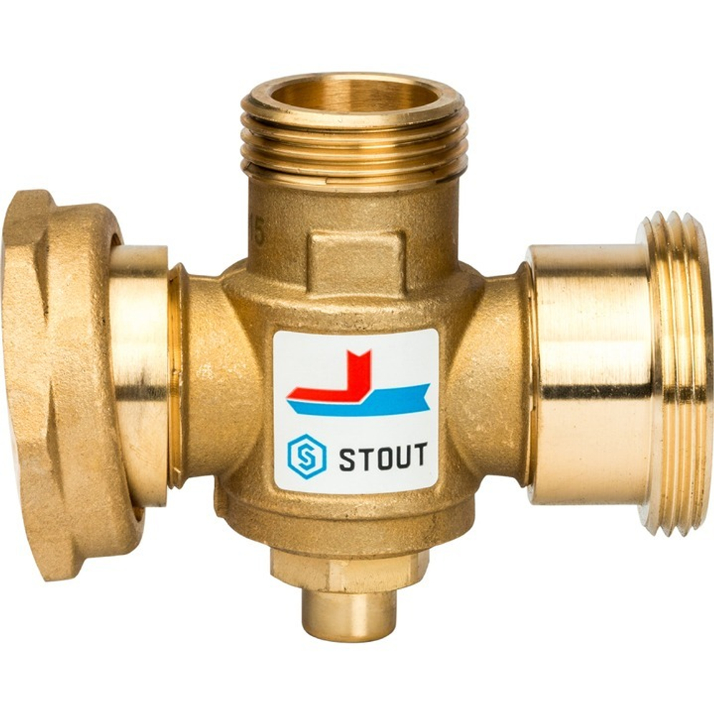 Термостатический смесительный клапан Stout G 1 1/2M-G 1 1/2F-G 1M 70°С