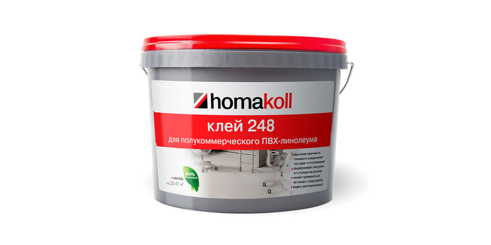 Клей для полукоммерческого линолеума Homakoll 248 7 кг