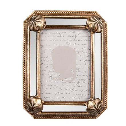 Фоторамка "Ракушки" малая 9x2x12 см (Фото 6x9 см) Поликерамика