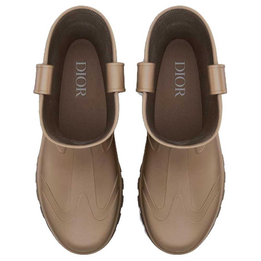 DIOR Garden Rain Boots Men"s Brown