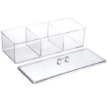 Органайзер для хранения «ФАНТЭНЕГРО», прозрачный, 3 отделения, 23*9.2*7см (коробка)