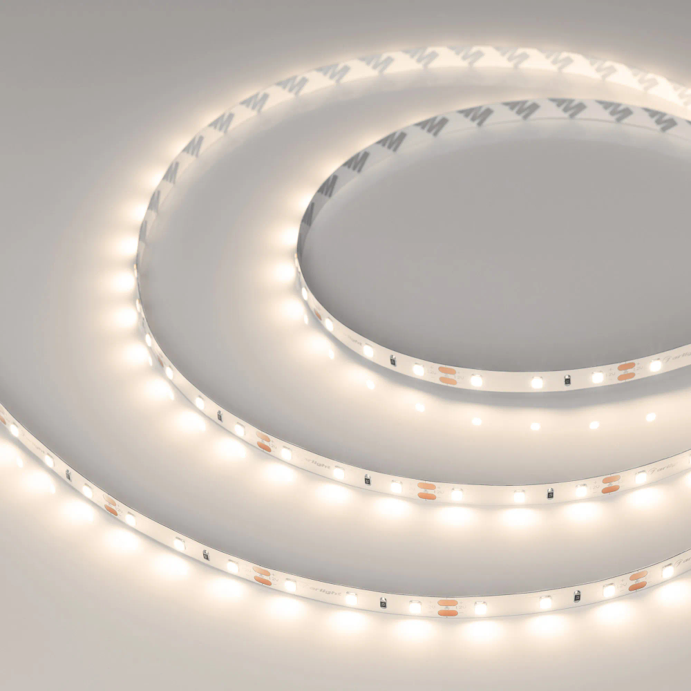 Светодиодная лента RT-A60-8mm 12V Warm3000 (2 W/m, IP20, 2835, 50m) (Arlight, -) 048983