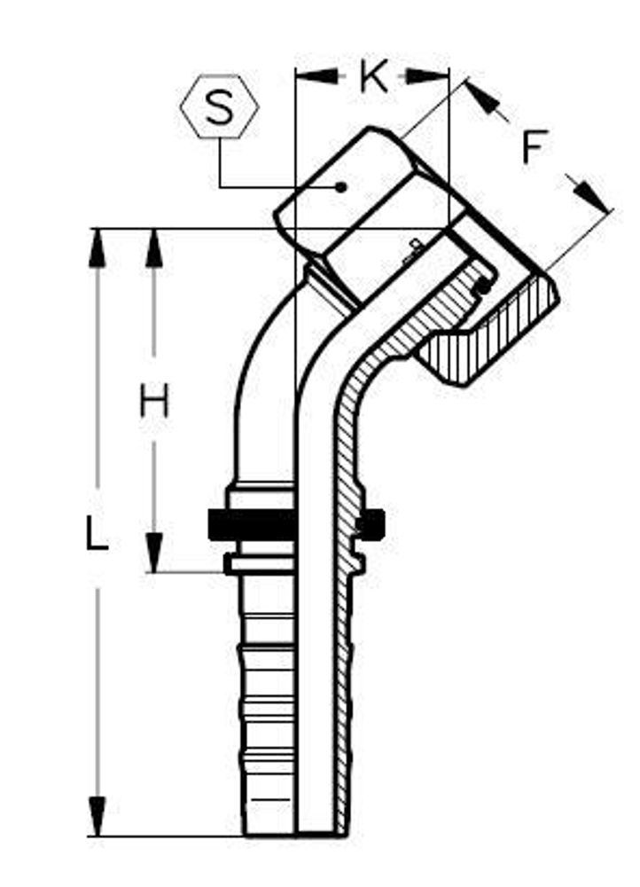 Фитинг DN 25 DKO-S (Г) 36x2 25 (45) CS