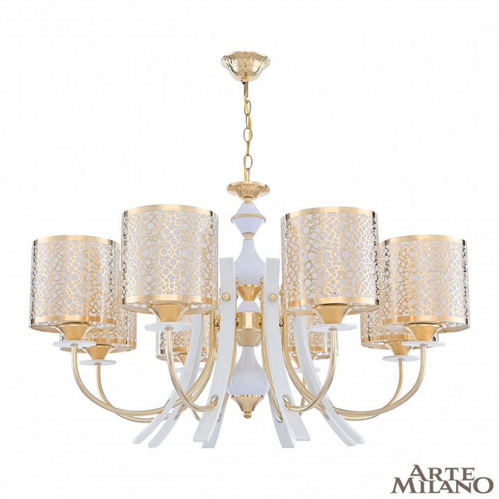 Подвесная люстра Arte Milano Florentia-6067 306067/8 Wh/Gd