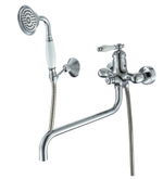 Смеситель для ванны HANSEN H22077 однорычажный, длинный излив, хром