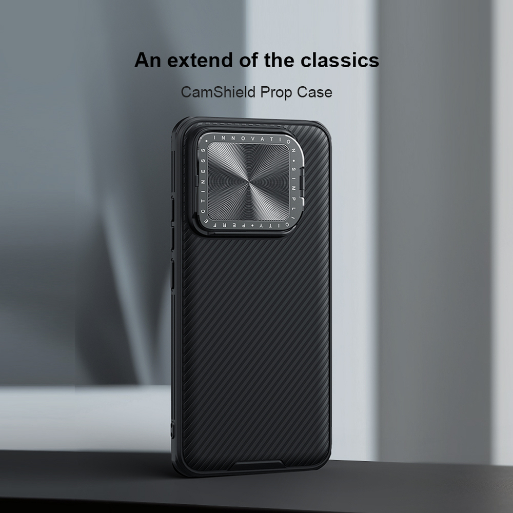 Чехол усиленный с откидной защитной крышкой для камеры на Xiaomi 14 от Nillkin, серия CamShield Prop Case